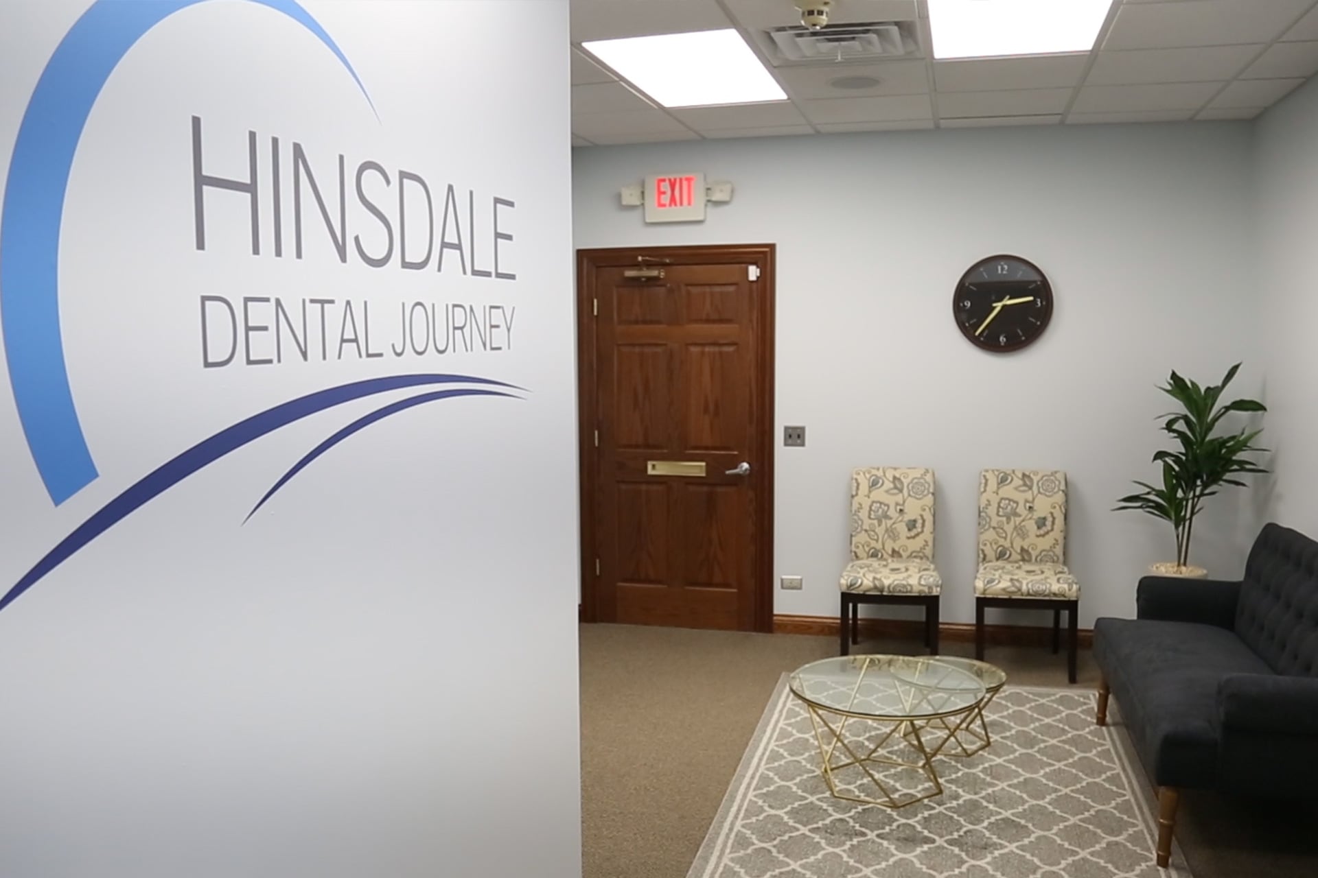 Office reception area at Hinsdale Dental Journey